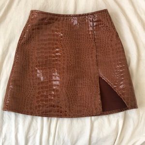 Motel rocks croc mini skirt